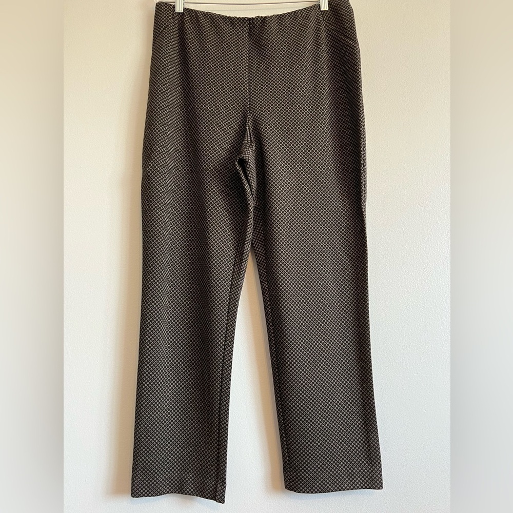NTW J Jill Gray Black Stretch Pants Essential Slim Ankle Pull On Mid Rise Size L